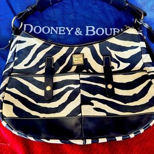 Dooney & Bourke zebra leather handbag shoulder bag animal print
